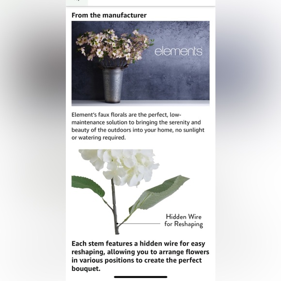 Artificial white dahlia - Picture 9 of 11